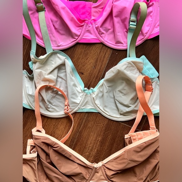 Aerie Mesh Bra Full coverage-Intimates Set - Pink, Cream, and Tan - Picture 2 of 3